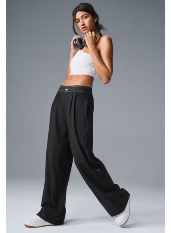 ALO Yoga 30 Inseam Suit Up Trouser, Regular Fit Wide Leg Pants for Women (Designed for Heights 5'7  Under) - Black - Image 5